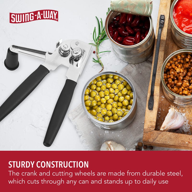 Swing-A-Way Easy Crank Can Opener, 10.4 Inches, Black - Image 2